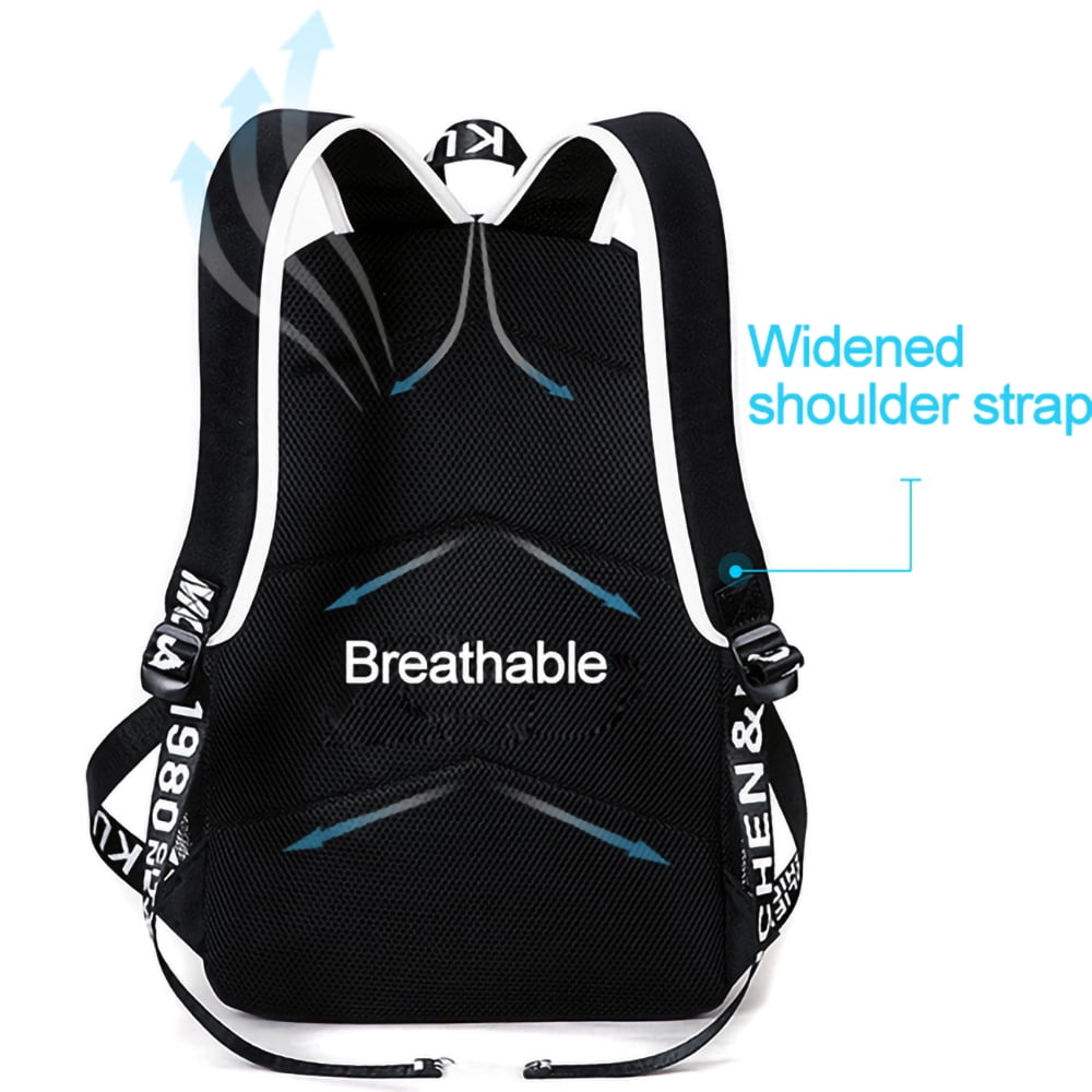 Foto 8 pulgar | Mochila Escolar Ficcug Luminous con Puerto USB para Portátil - Venta Internacional