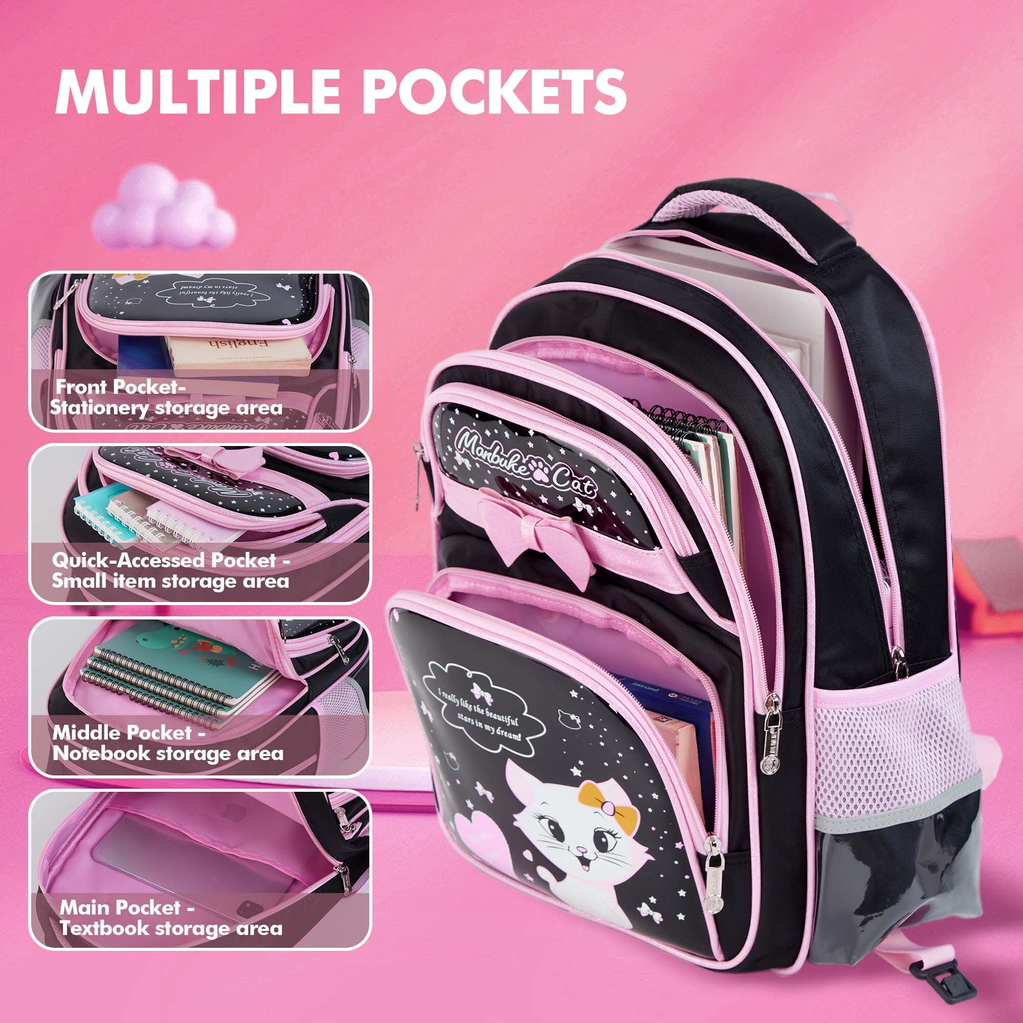 Foto 5 pulgar | Mochila Rodante Vibiger Negra de 6 Ruedas - Venta Internacional