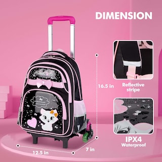 Foto 5 | Mochila Rodante Vibiger Negra de 6 Ruedas - Venta Internacional