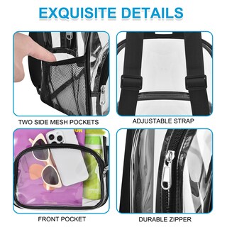 Foto 3 | Mochila Transparente Busiuw con Bolsillo - Venta Internacional