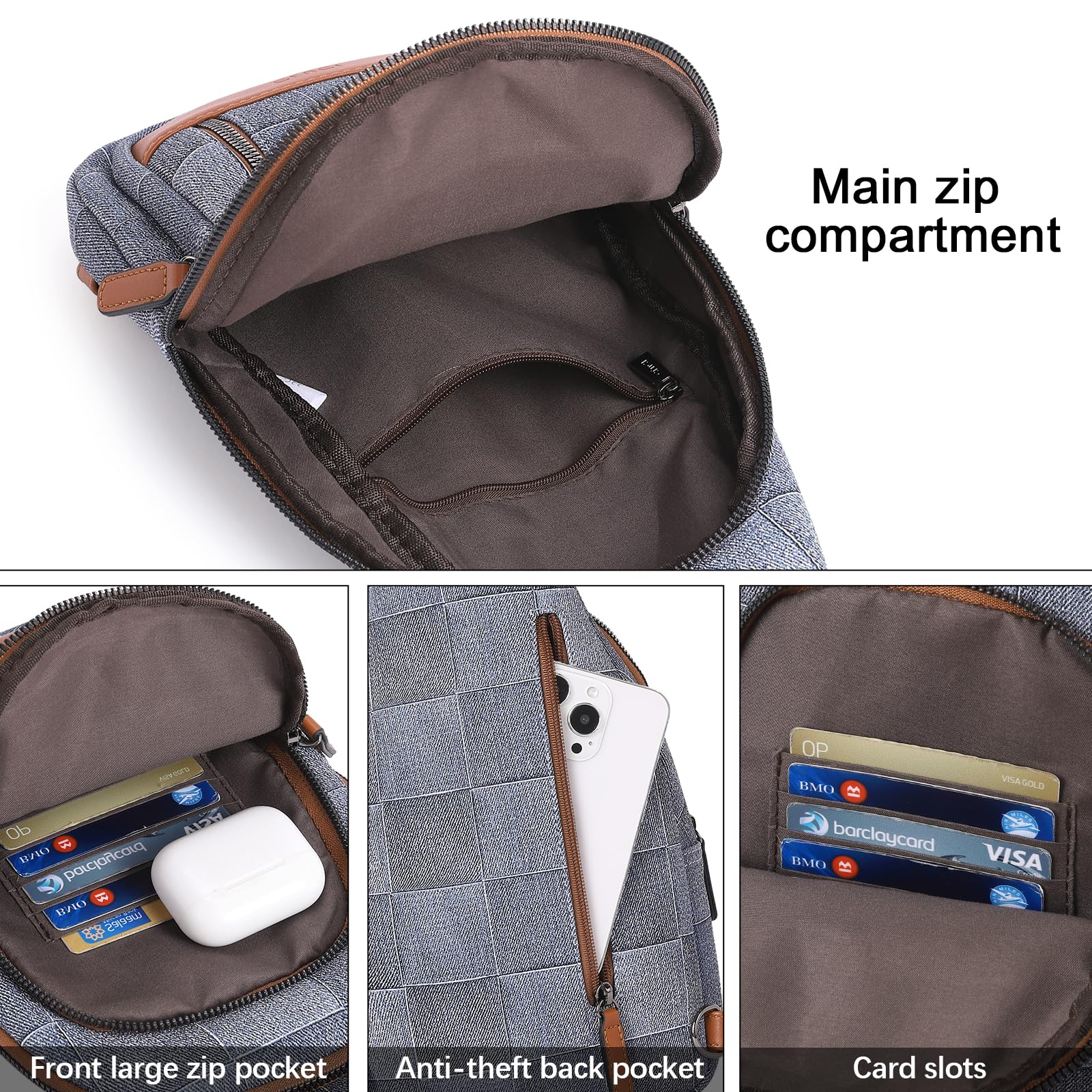 Foto 5 pulgar | Mochila Bandolera Cluci Para Mujer - Venta Internacional
