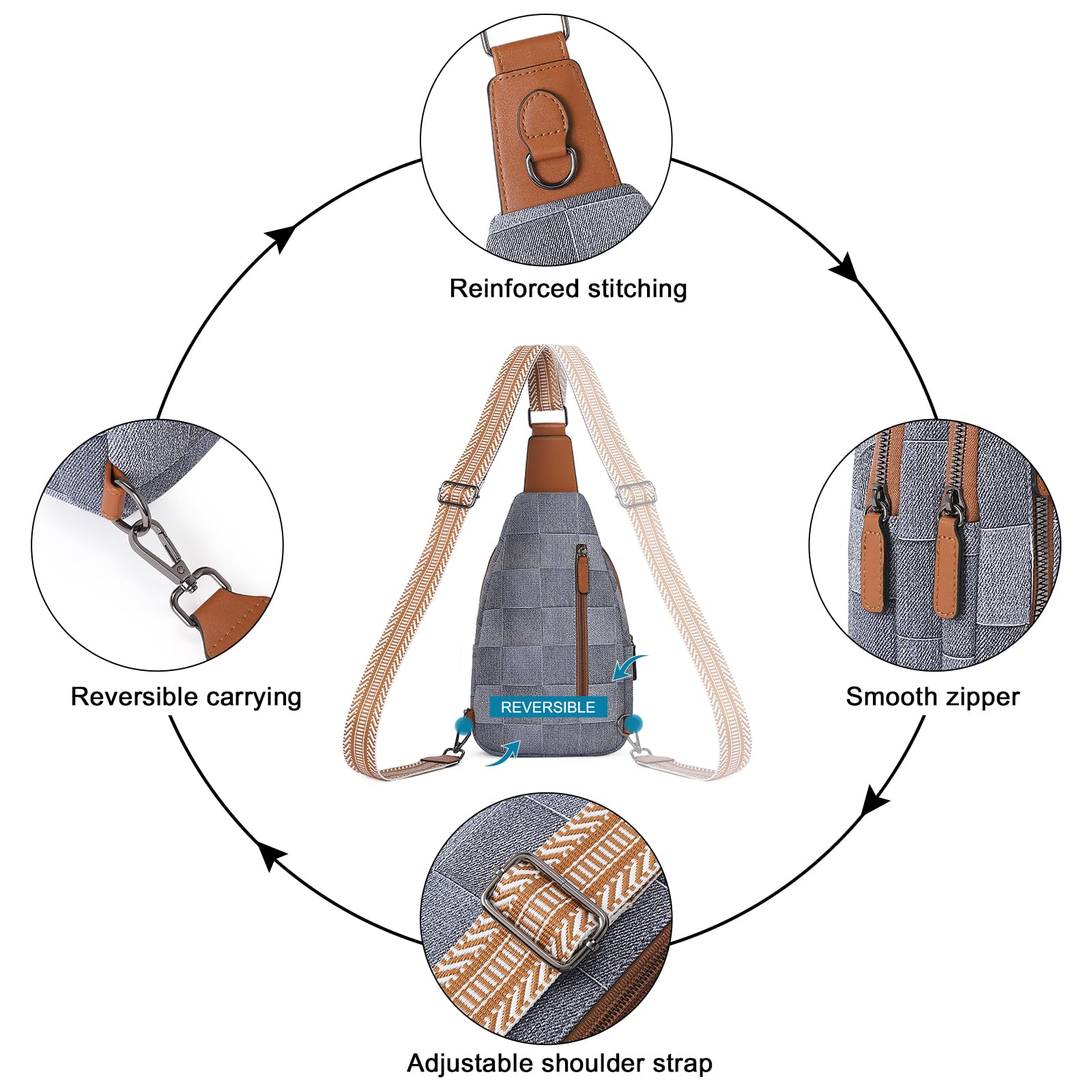Foto 6 pulgar | Mochila Bandolera Cluci Para Mujer - Venta Internacional