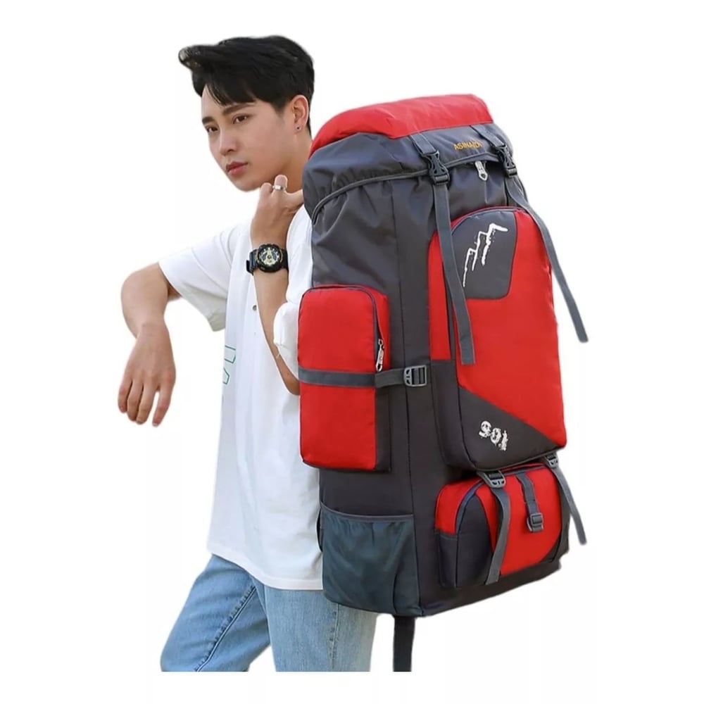 Foto 3 pulgar | Mochila de Acampada Impermeable de Poliéster Rojo - Venta Internacional
