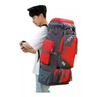 Foto 4 | Mochila de Acampada Impermeable de Poliéster Rojo - Venta Internacional