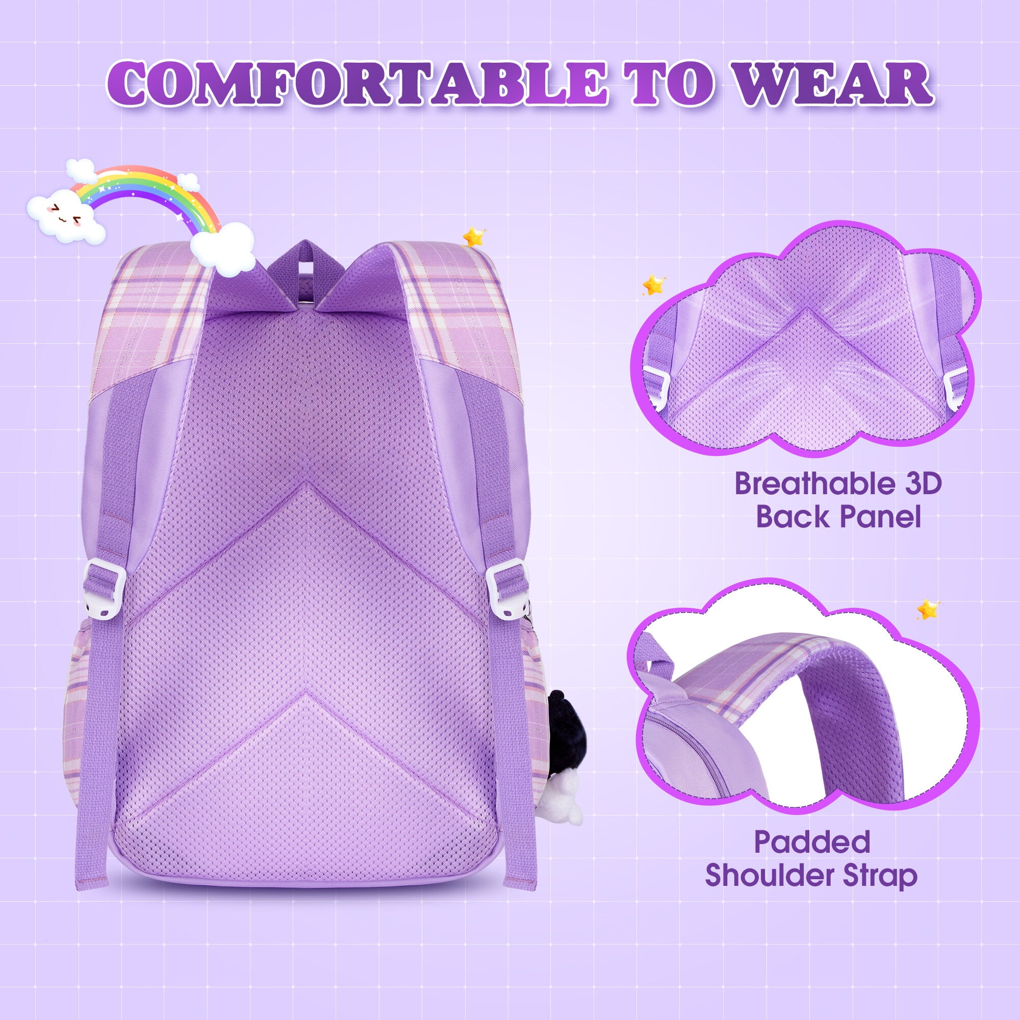 Foto 4 pulgar | Mochila Vbiger School Impermeable Para Niñas - Venta Internacional