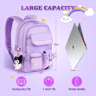 Foto 6 | Mochila Vbiger School Impermeable Para Niñas - Venta Internacional