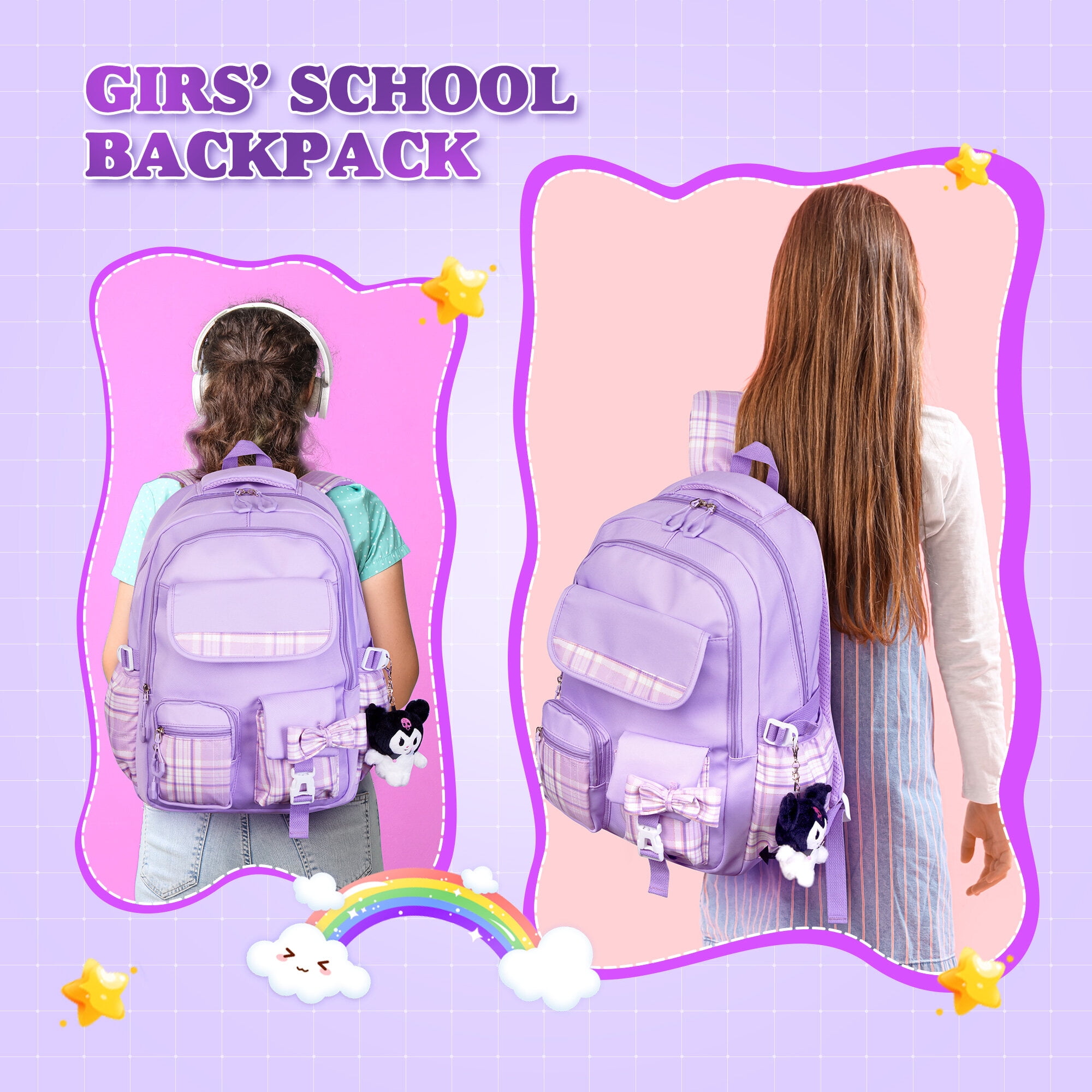 Foto 8 pulgar | Mochila Vbiger School Impermeable Para Niñas - Venta Internacional