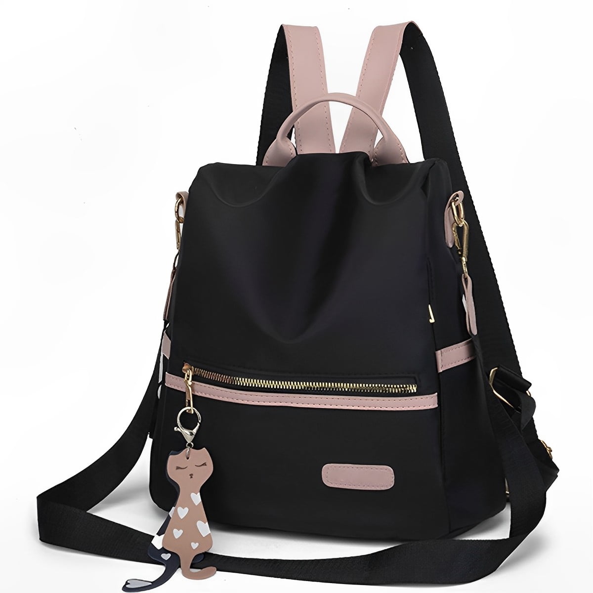 Foto 2 pulgar | Mochila Tcwhniev Casual de Nailon Negra para Mujer - Venta Internacional