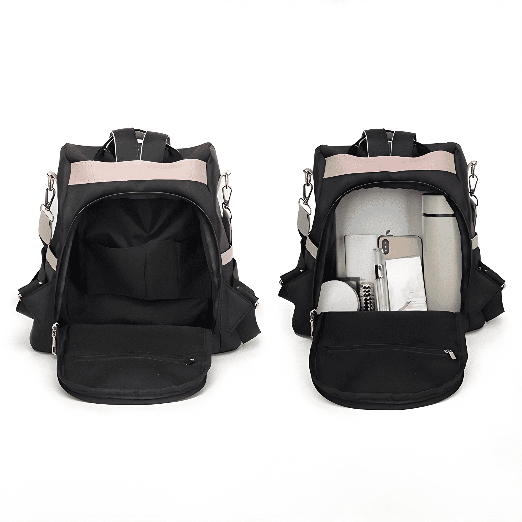 Foto 3 pulgar | Mochila Tcwhniev Casual de Nailon Negra para Mujer - Venta Internacional