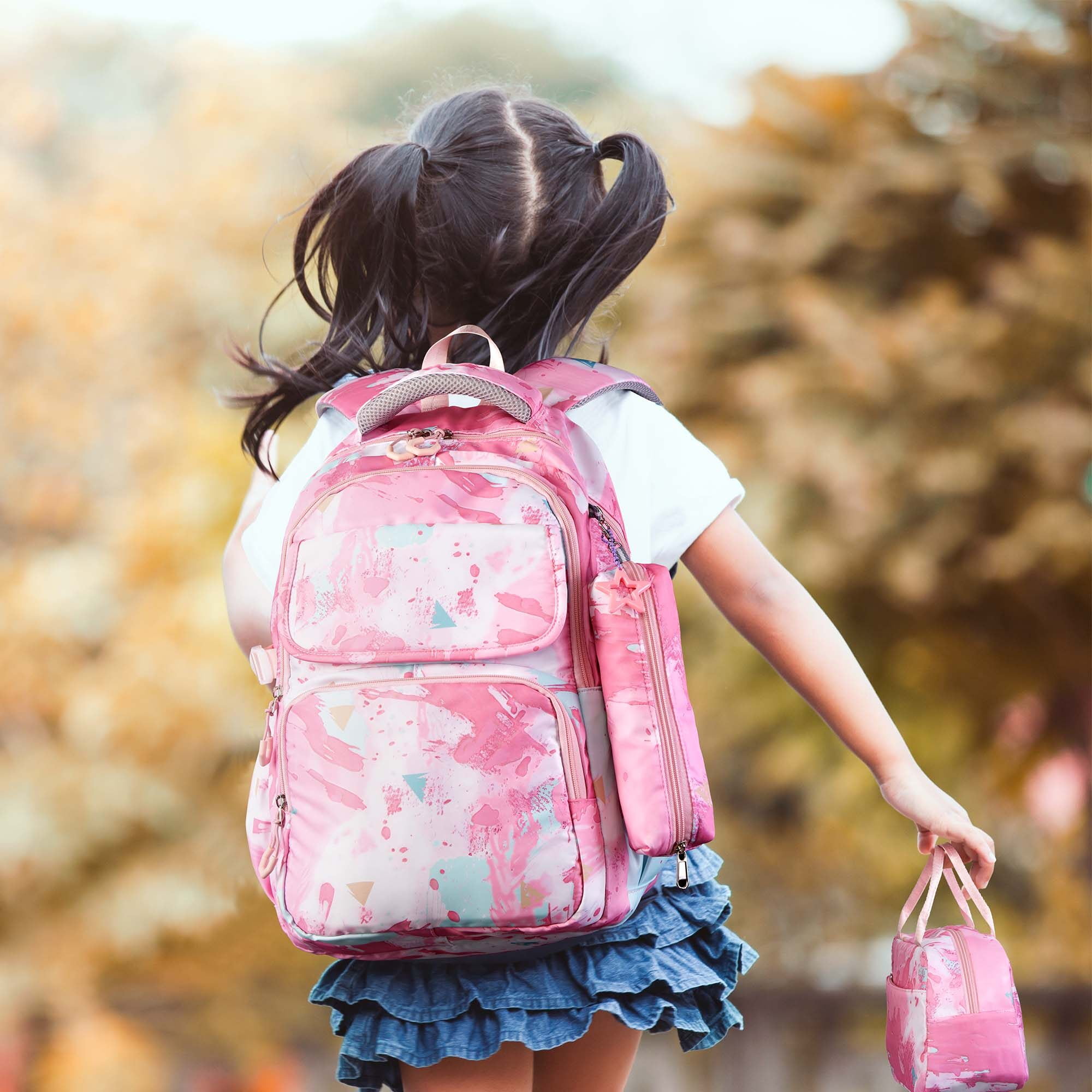 Foto 3 pulgar | Mochila Escolar Vbiger Impermeable para Niñas Con Bolsa De Almuerzo - Venta Internacional
