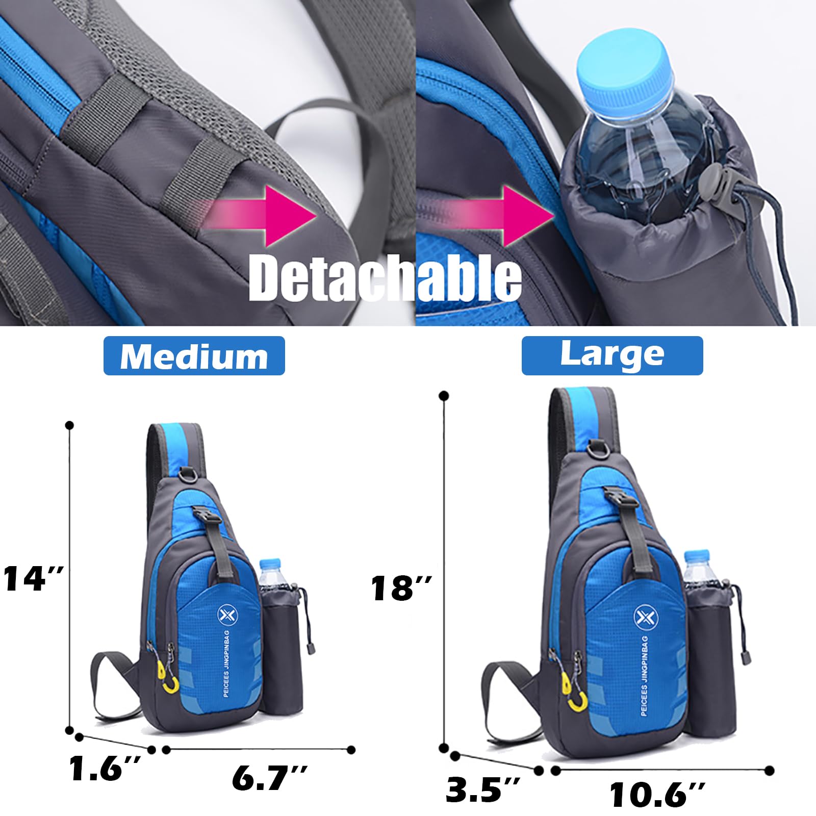 Foto 6 pulgar | Mochila Bandolera Peicees Bandolera - Venta Internacional