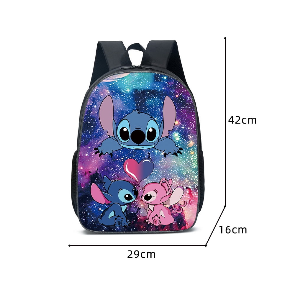 Foto 4 pulgar | Set de Mochila Stitch Casual Poliéster 3 Piezas para Adolescentes - Venta Internacional