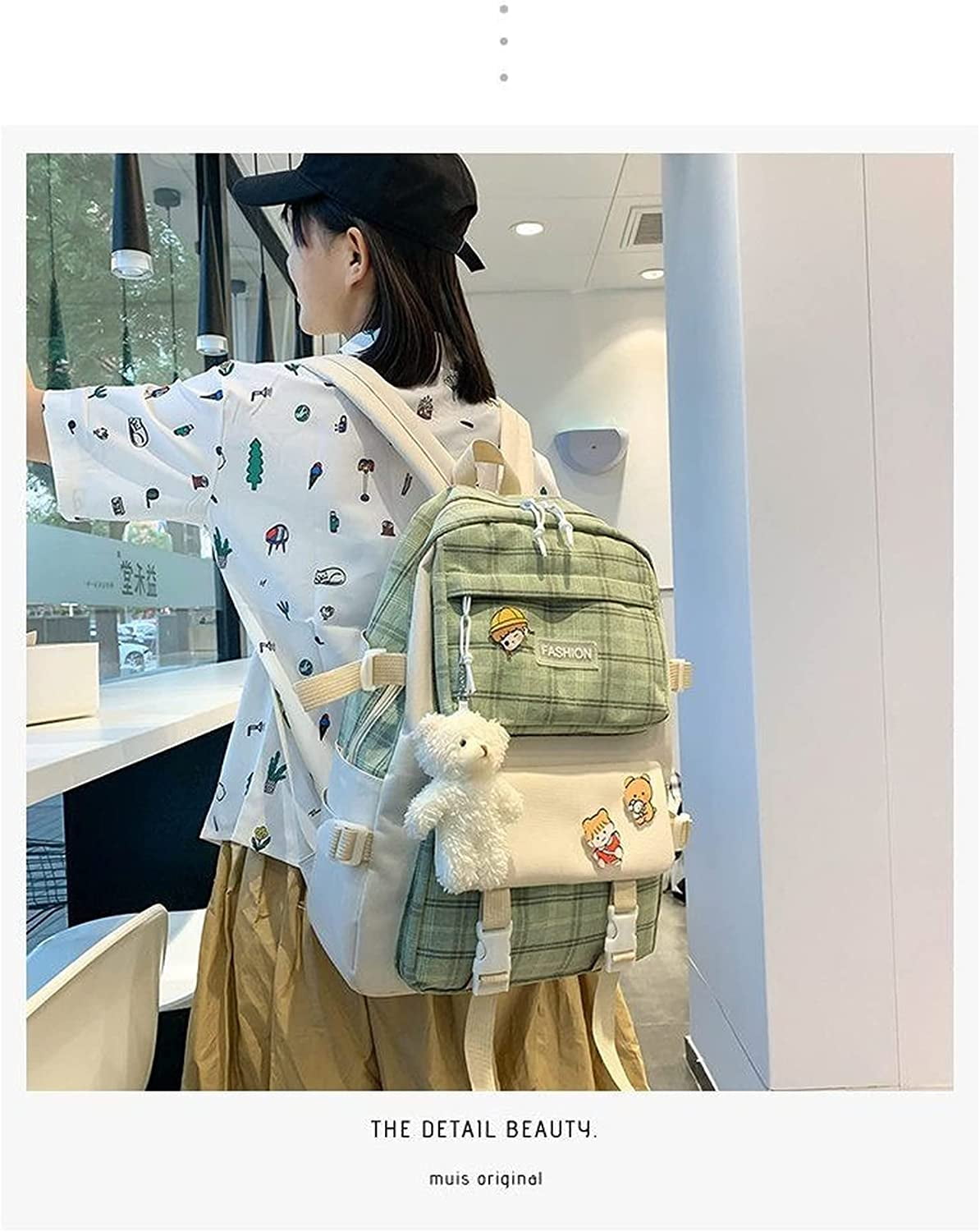 Foto 3 pulgar | Set de Mochilas Kawaii Aesthetic de 5 Piezas 30 L - Venta Internacional