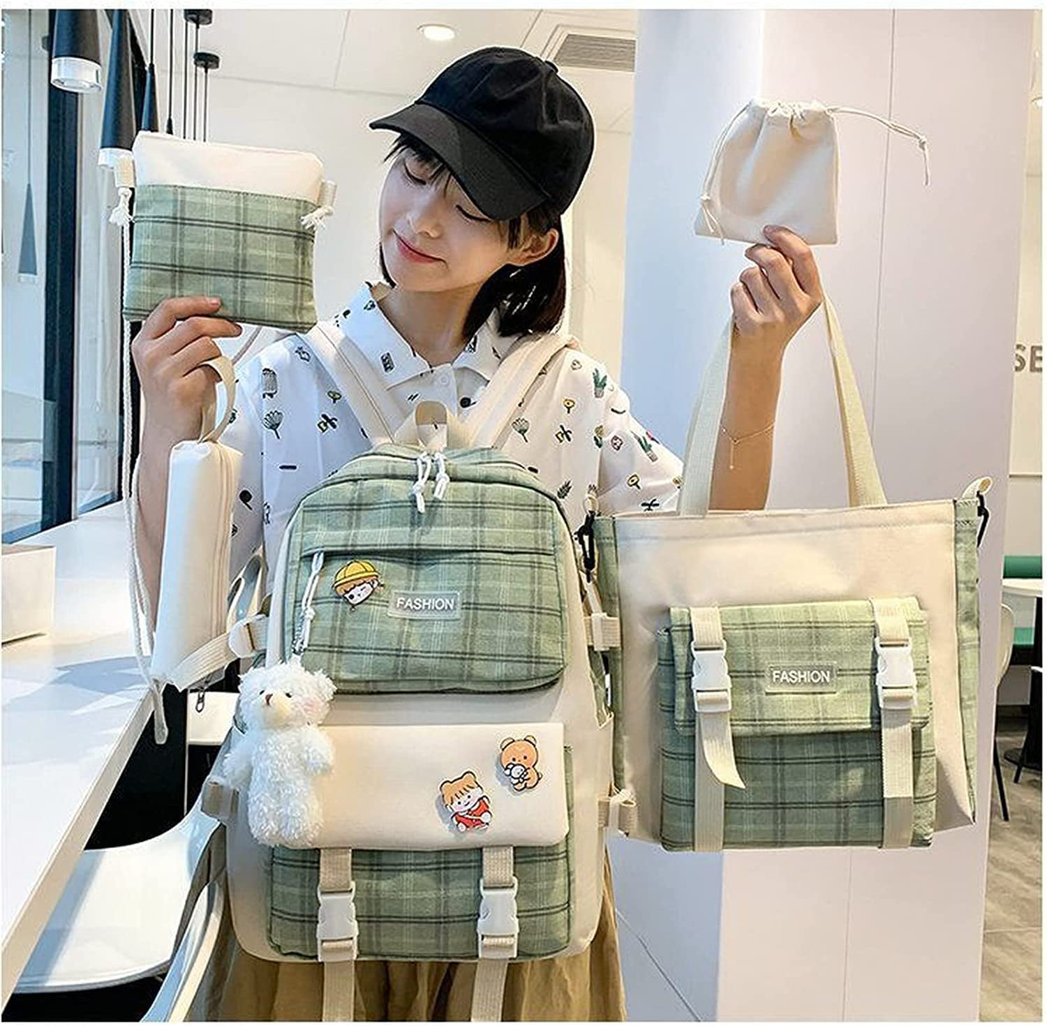 Foto 5 pulgar | Set de Mochilas Kawaii Aesthetic de 5 Piezas 30 L - Venta Internacional