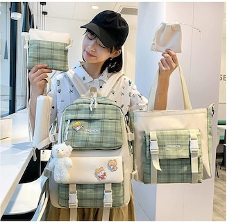 Foto 4 | Set de Mochilas Kawaii Aesthetic de 5 Piezas 30 L - Venta Internacional