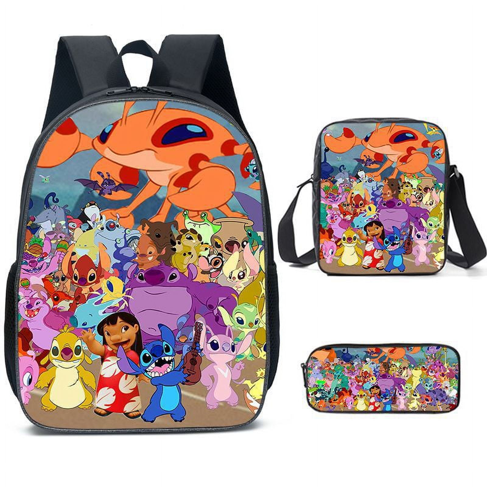 Foto 1 | Set de Mochila Stitch Casual Poliéster para Adolescentes 3 Piezas - Venta Internacional