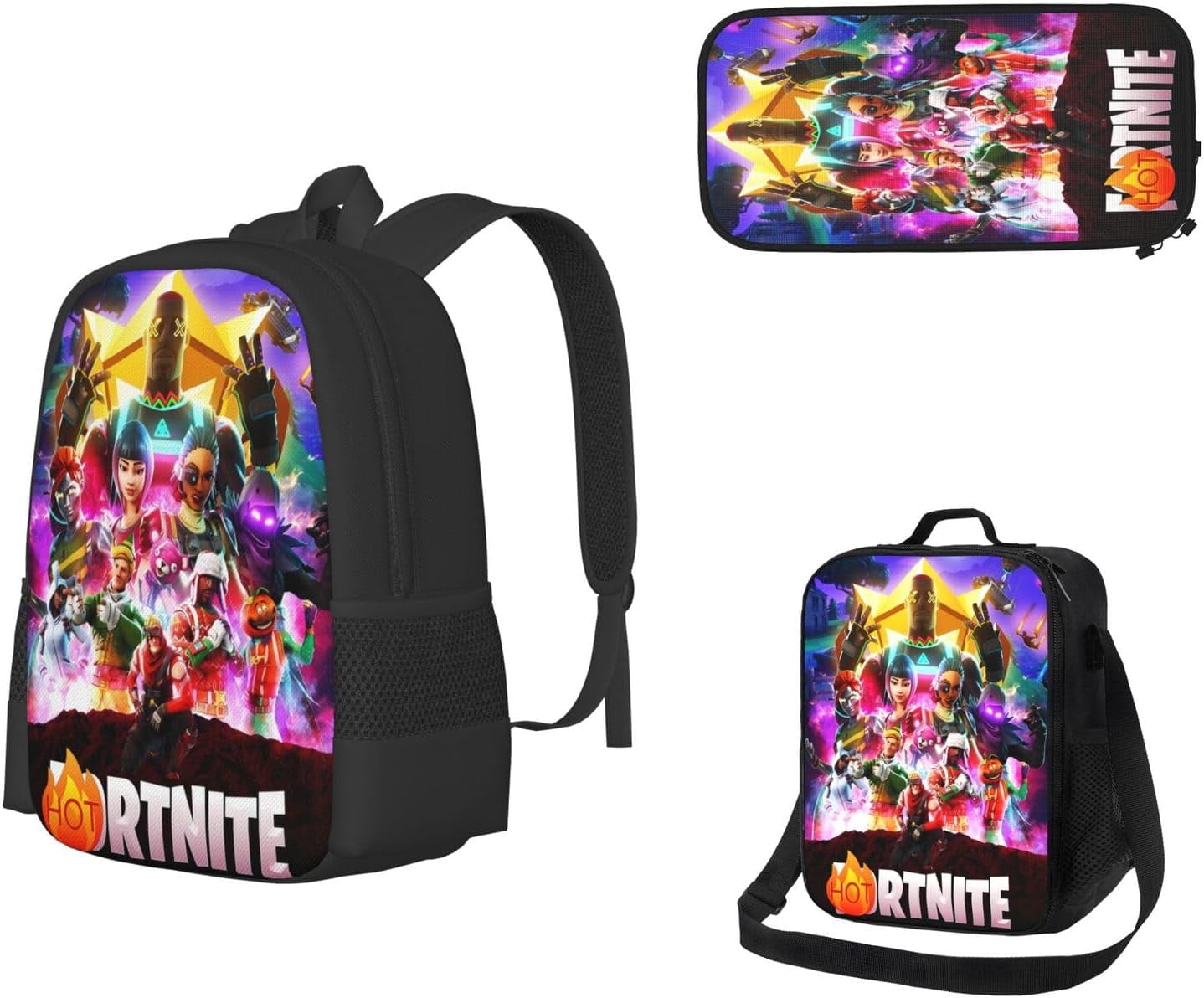 Foto 2 | Set de Mochila Game de 3 Piezas con Bolsa de Almuerzo y Lapicera - Venta Internacional