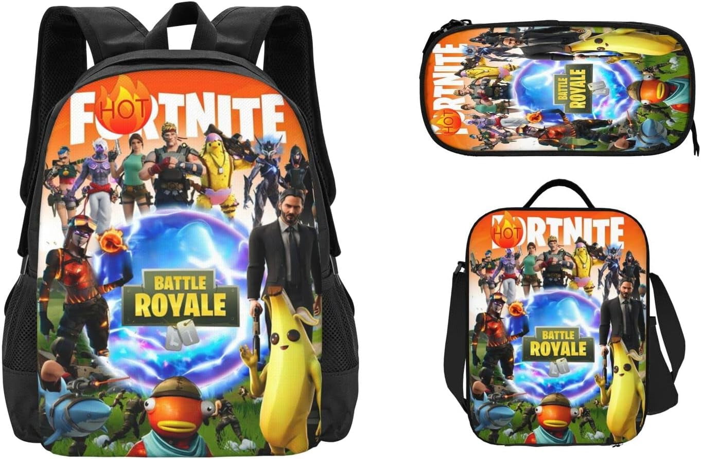 Foto 4 | Set de Mochila Game de 3 Piezas con Bolsa de Almuerzo y Lapicera - Venta Internacional