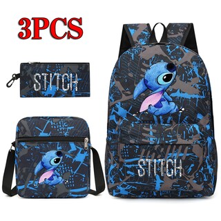 Foto 1 | Mochila Stitch Children Starry Night School 3 Unidades con Lápiz - Venta Internacional