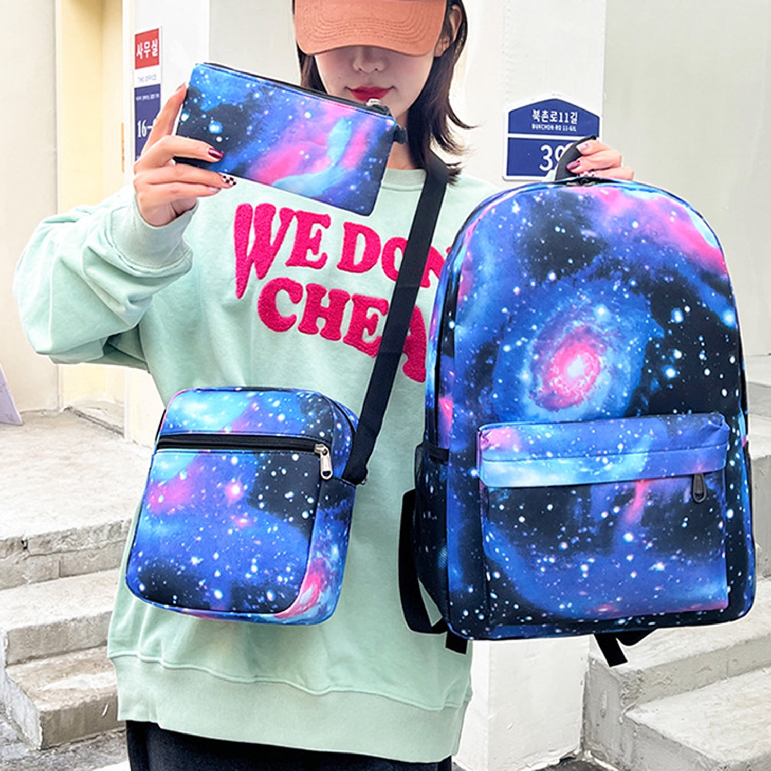 Foto 6 pulgar | Mochila Stitch Children Starry Night School 3 Unidades con Lápiz  - Venta Internacional