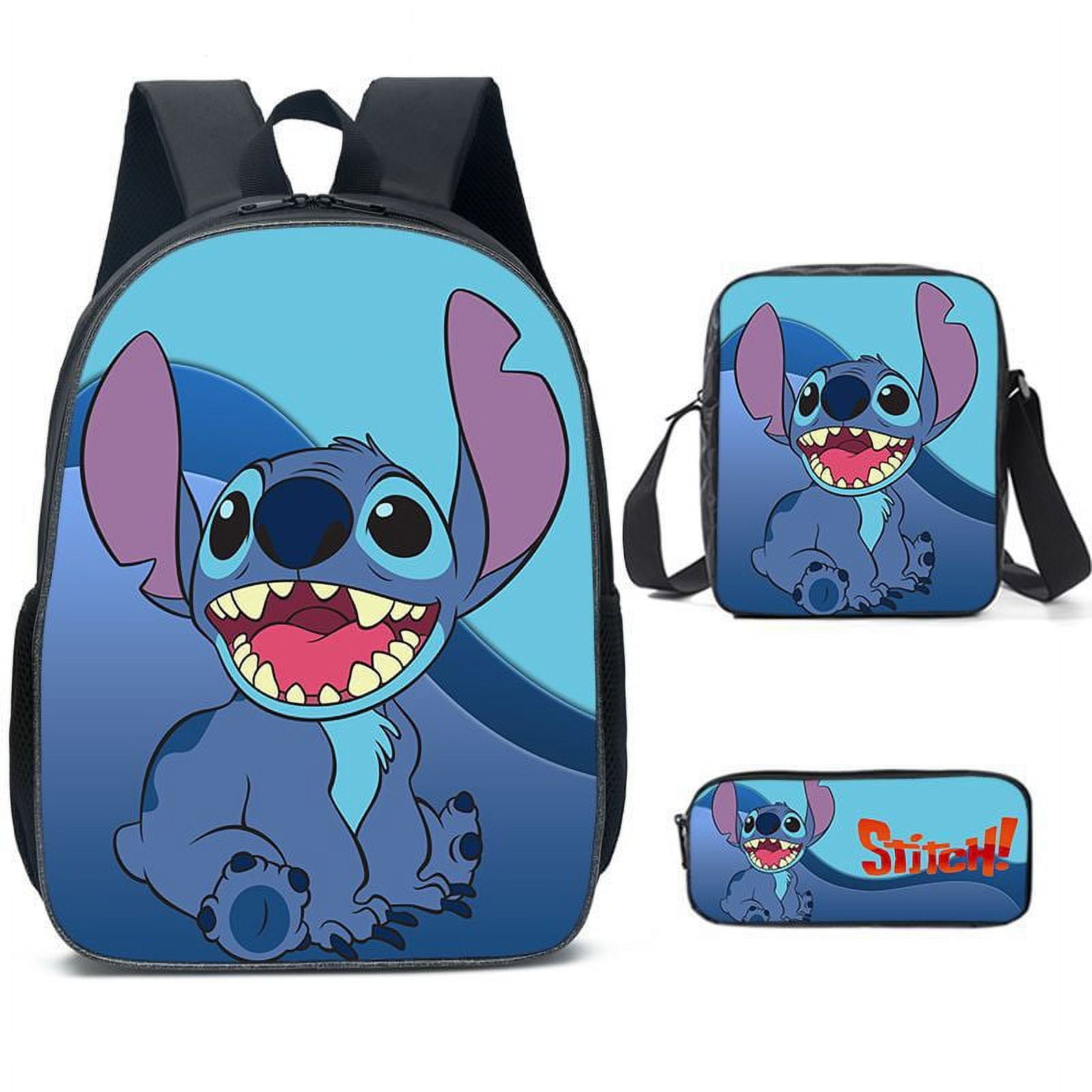 Foto 2 pulgar | Set De Mochila Stitch Casual Poliéster Para Adolescentes, 3 Piezas - Venta Internacional.