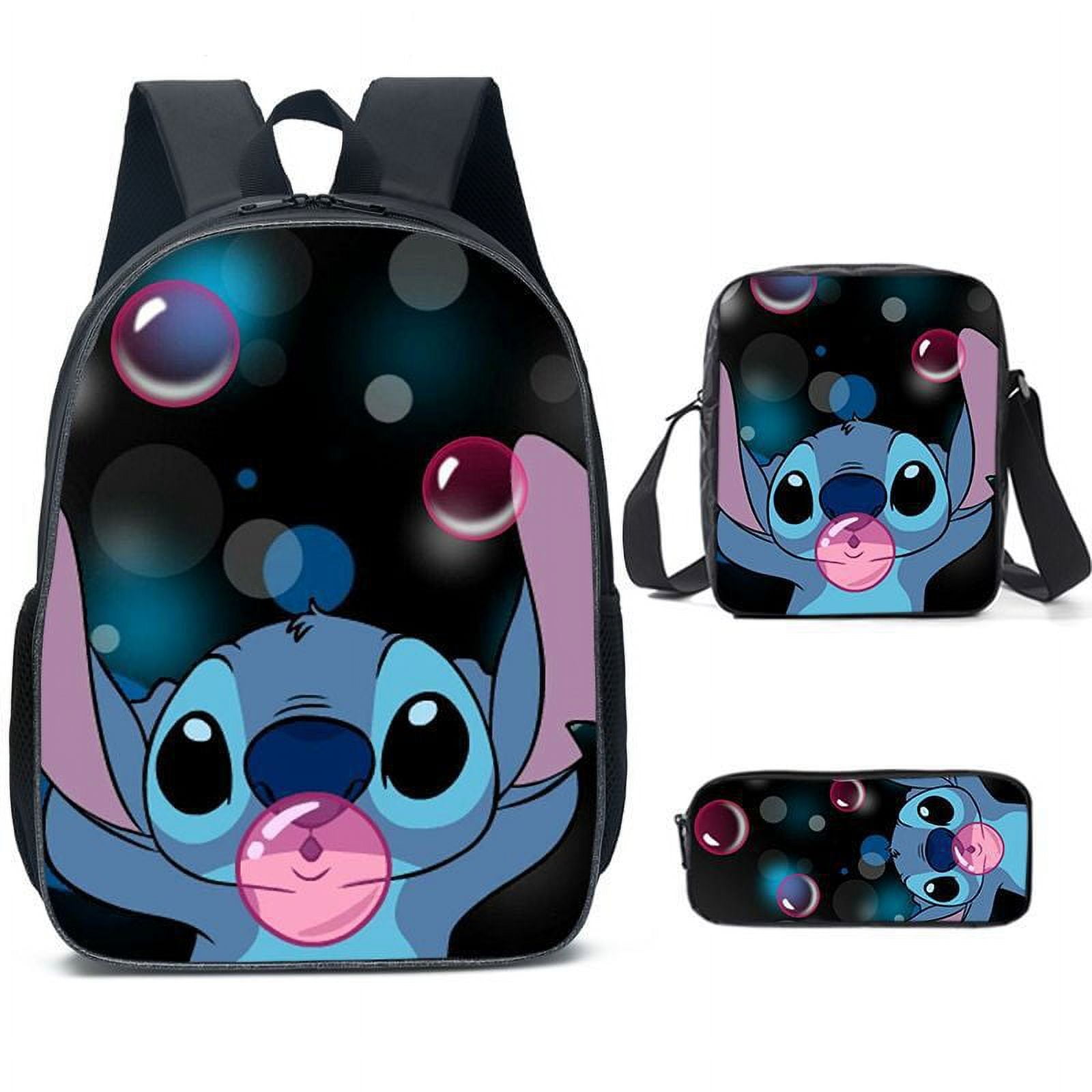 Foto 2 pulgar | Set de Mochila Stitch Casual Poliéster 3 Piezas para Adolescentes - Venta Internacional