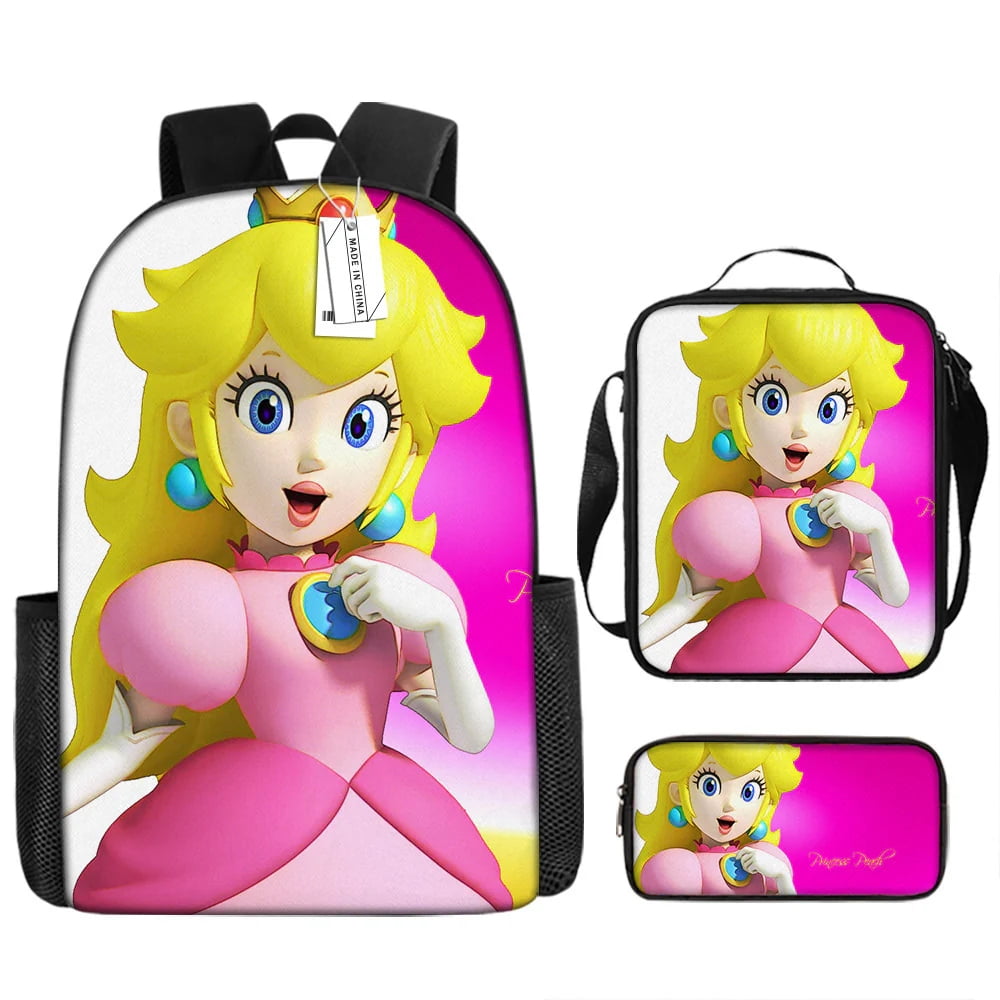 Foto 2 pulgar | Juego de Estuches para Lápices Schoolbag Mochila y Lonchera Peach Girl - Venta Internacional