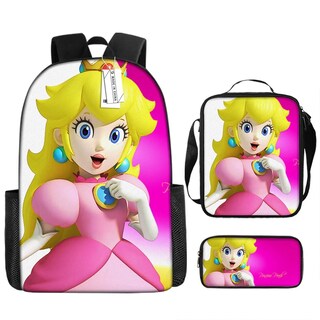 Foto 1 | Juego de Estuches para Lápices Schoolbag Mochila y Lonchera Peach Girl - Venta Internacional