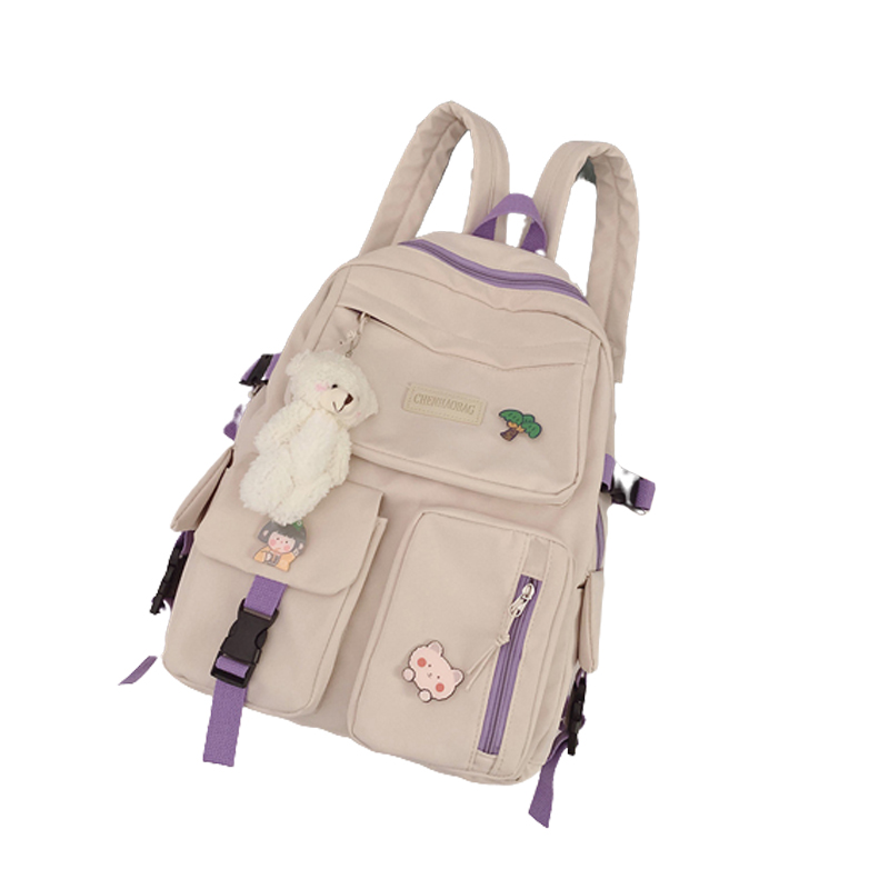 Foto 3 | Mochila Multiusos de Nylon Negra para Mujer - Venta Internacional