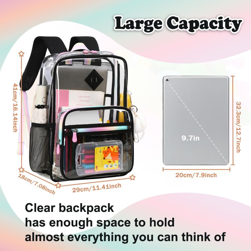 Foto 3 | Mochila Transparente Para Niñas - Venta Internacional