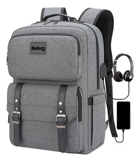 Foto 1 | Mochila para Portátil Antirrobo de Viaje Gris