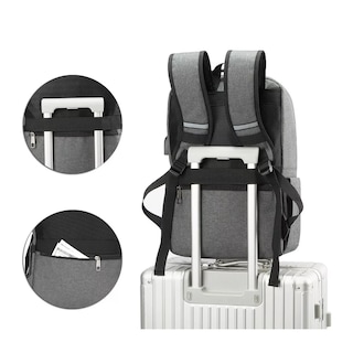 Foto 4 | Mochila para Portátil Antirrobo de Viaje Gris