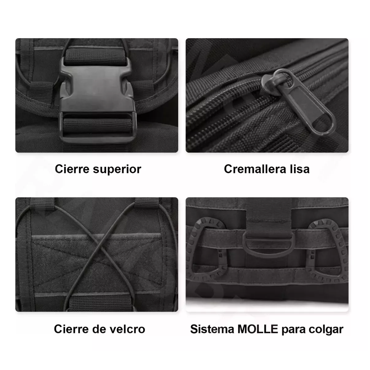 Foto 4 pulgar | Mochila Táctica Militar Backpack Campismo Ciclismo Escolar Negro