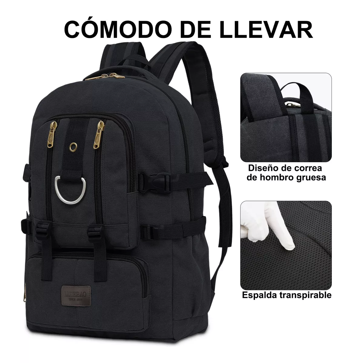 Foto 5 pulgar | Mochila Belug Negra 21 L