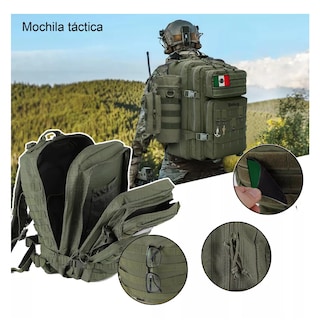 Foto 4 | Mochila Táctica Multifuncional para Exteriores de 45 L Verde