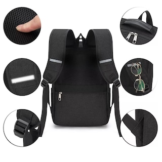 Foto 3 | Mochila Antirrobo Mochila para Portátil Mochilas de Viaje Negra