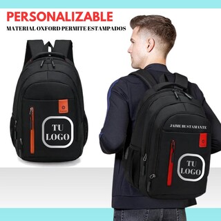 Foto 2 | Mochila Oxford Impermeable Para Portátil Color Negro - Venta Internacional
