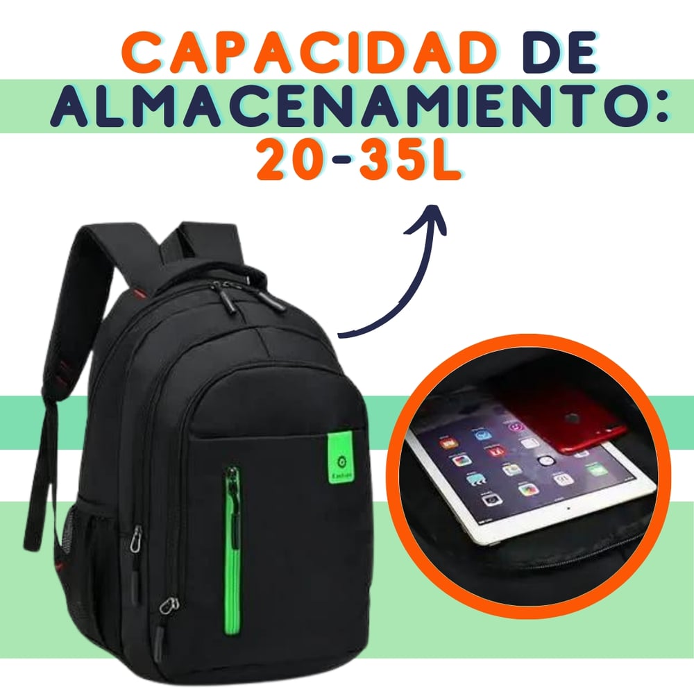 Foto 6 pulgar | Mochila Oxford Impermeable Para Portátil  Color Negro - Venta Internacional