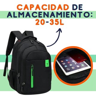Foto 5 | Mochila Oxford Impermeable Para Portátil Color Negro - Venta Internacional