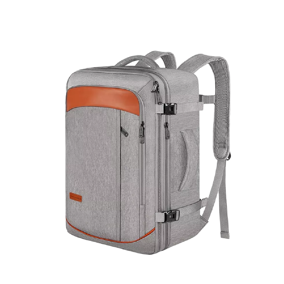 Mochila De Viaje Vancropak 1215 Mochilas De Viaje 50l Mochila Viaje Con Tres Bolsos Gris Y Naranja