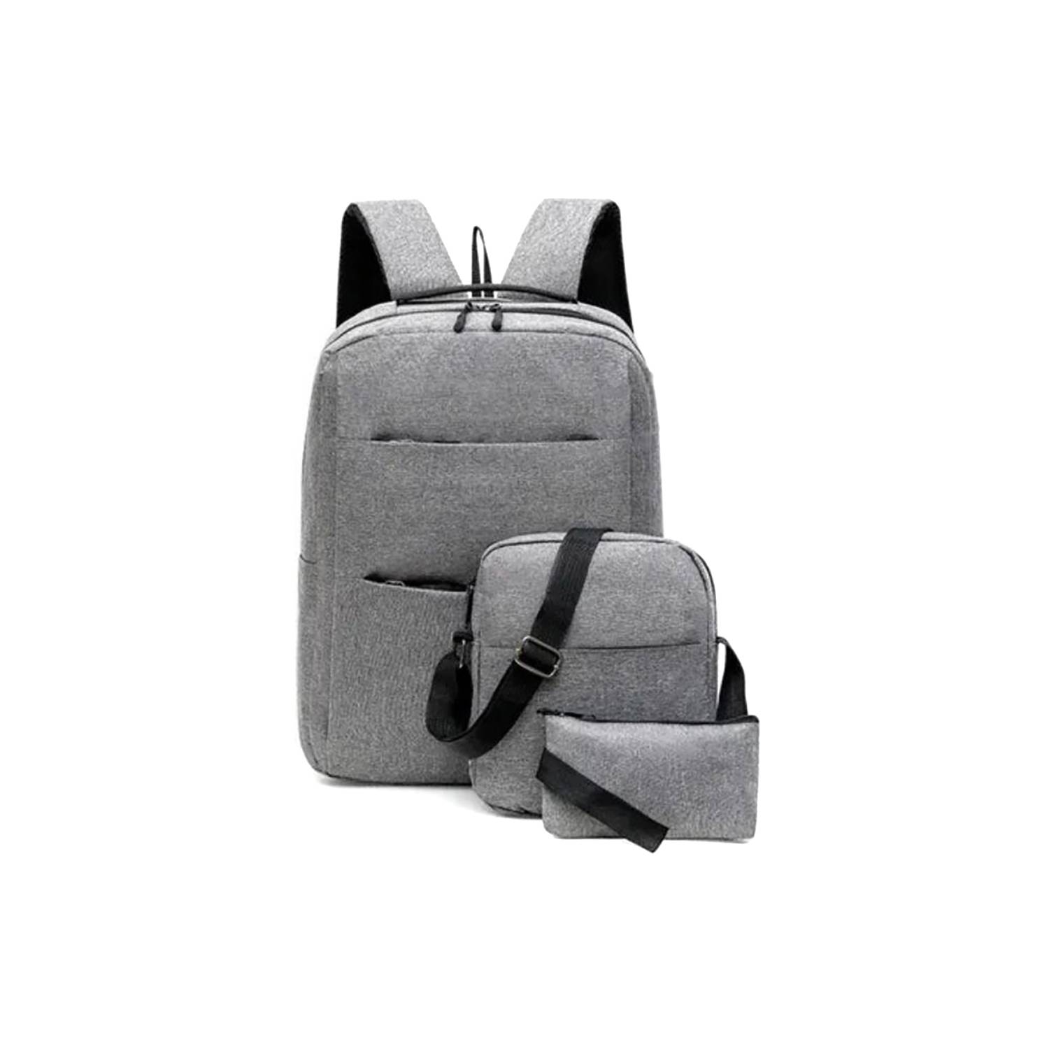 Foto 2 pulgar | Set de Mochilas Grises 3 Piezas - Venta Internacional