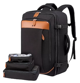 Foto 1 | Mochila Para Portátil De Gran Capacidad 50l Con Bolsillos Para Zapatos Negro