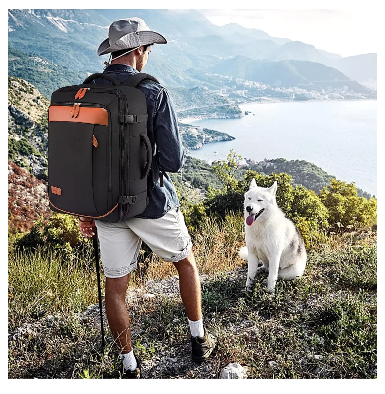 Foto 6 pulgar | Mochila Para Portátil De Gran Capacidad 50l Con Bolsillos Para Zapatos Negro