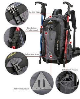 Foto 4 | Mochila Multifuncional Impermeable para Portátil - Venta Internacional
