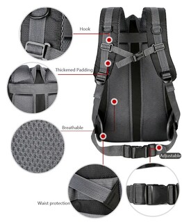 Foto 5 | Mochila Multifuncional Impermeable para Portátil - Venta Internacional