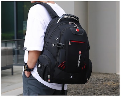 Foto 6 | Mochila Multifuncional Impermeable con Puerto USB para Laptop - Venta Internacional