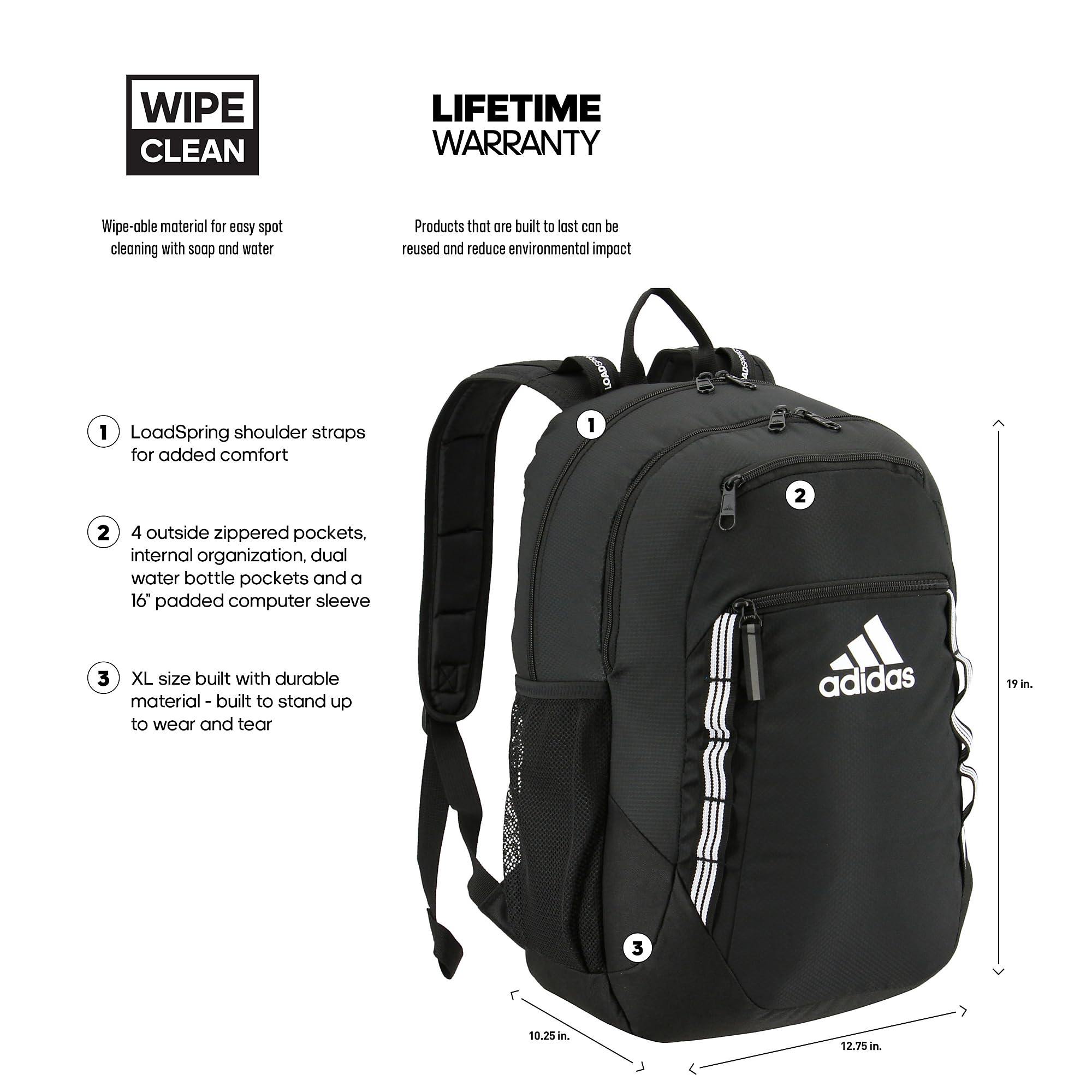 Foto 3 pulgar | Mochila Adidas Excel 6- Venta Internacional