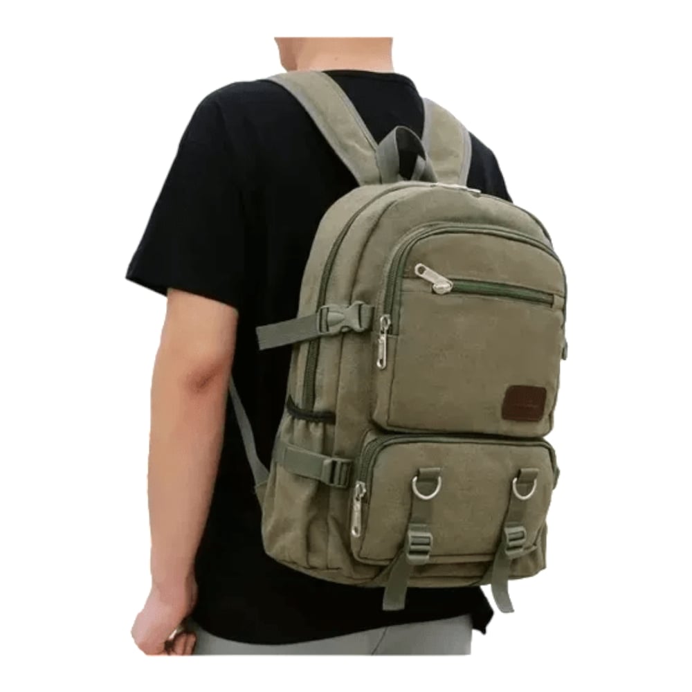 Foto 3 pulgar | Mochila Urban Canvas Verde 20 L Impermeable - Venta Internacional