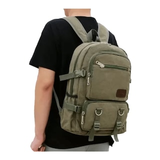 Foto 2 | Mochila Urban Canvas Verde 20 L Impermeable - Venta Internacional