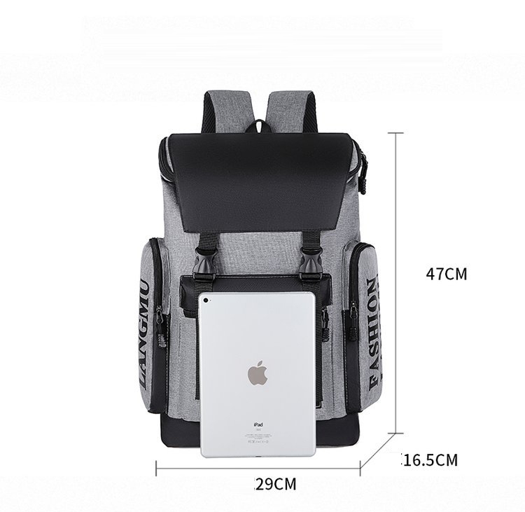 Foto 3 pulgar | Mochila Impermeable Gris para Laptop-Venta Internacional